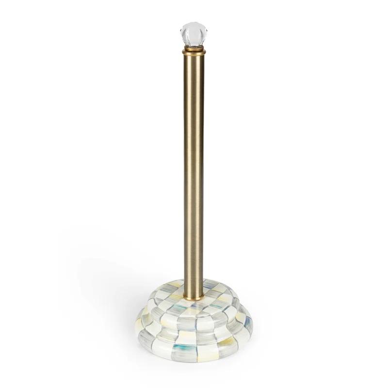 MacKenzie-Childs Sterling Check® Toilet Tissue Storage
