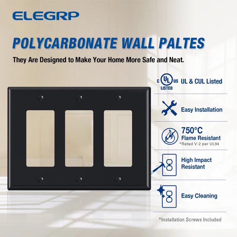 ELEGRP No Subject 3 - Gang Rocker Wall Plate