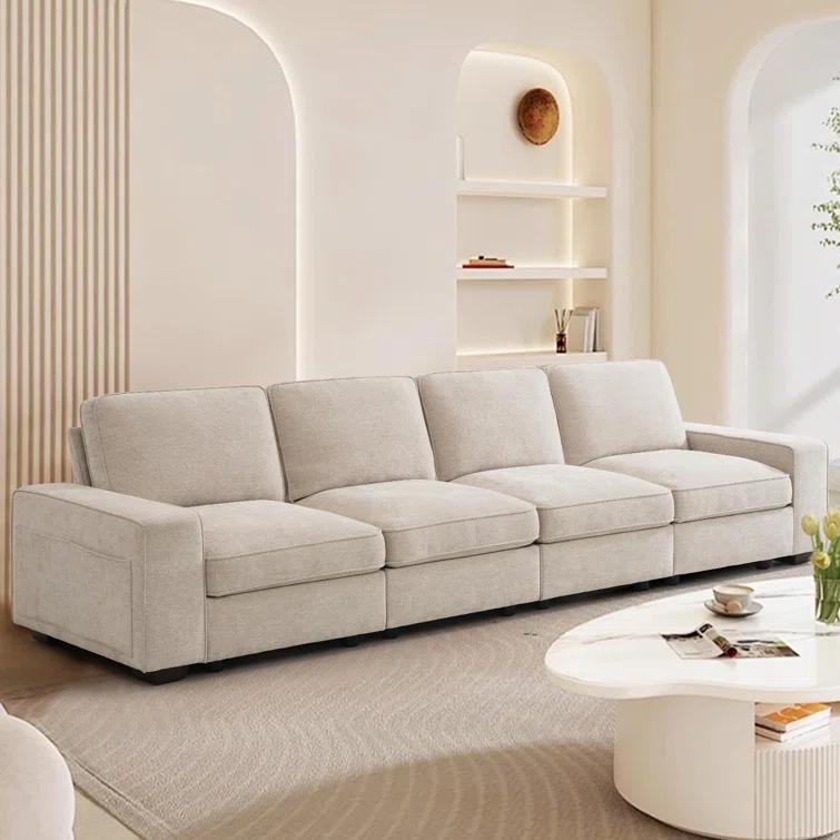 Latitude Run® Upholstered Sofa with Removable Covers & Seat Storage