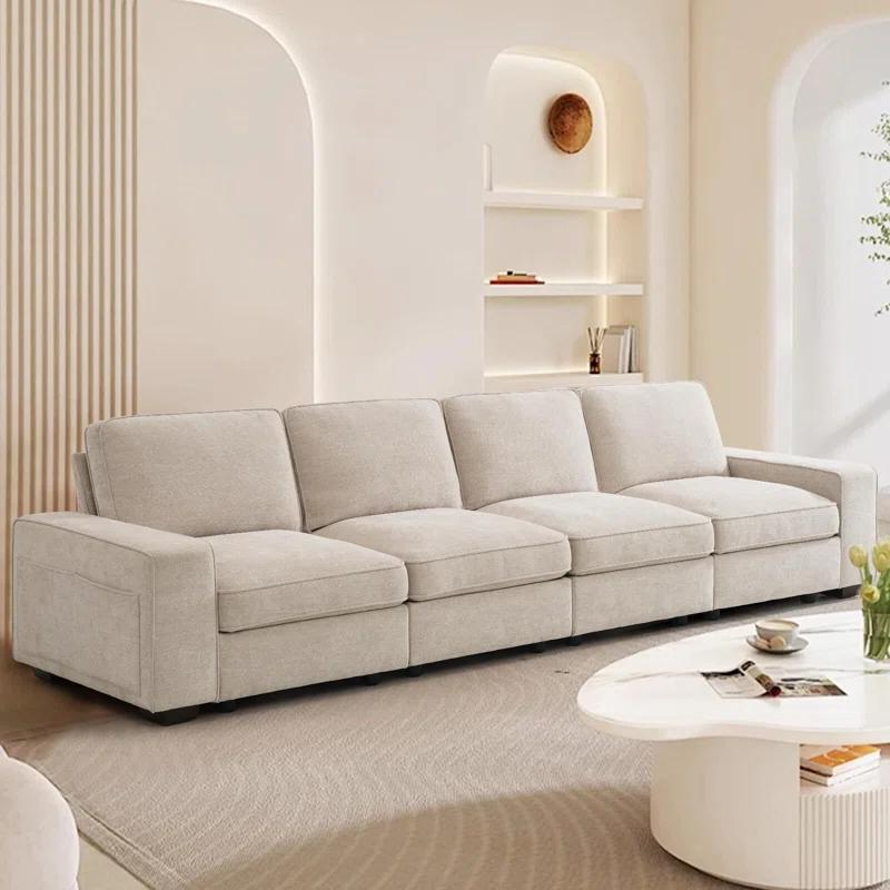 Latitude Run® Upholstered Sofa with Removable Covers & Seat Storage