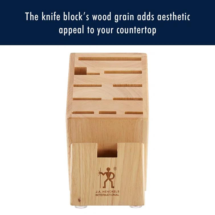 HENCKELS HENCKELS Edge Maintenance Hardwood Knife Block, Knife Storage, 11-slot
