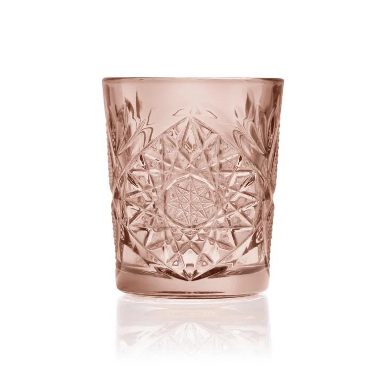Libbey Hobstar Rose Double Old Fashioned Glasses, 12-Ounce (Set of 4)