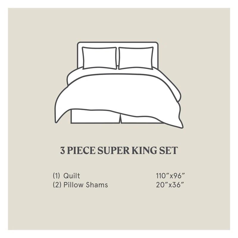 Cortez White Red Gray Brown Cotton Geometric Aztec Pattern Reversible Western Lodge Quilt Set