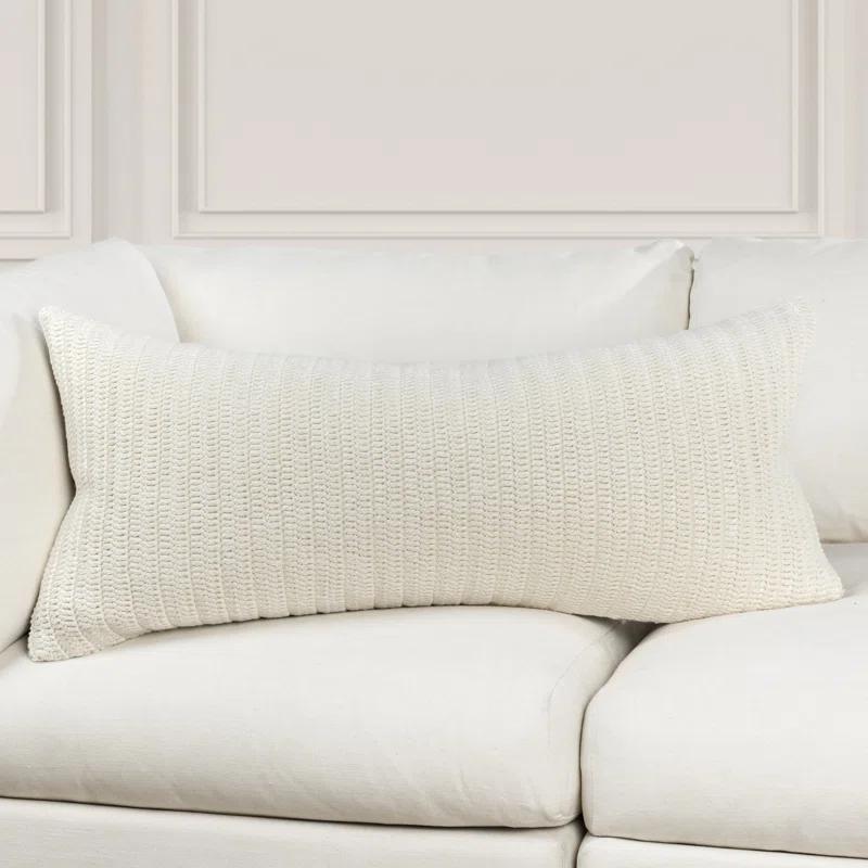 Villa by Classic Home Nakeya Knitted 16"x36"  Throw Pillow