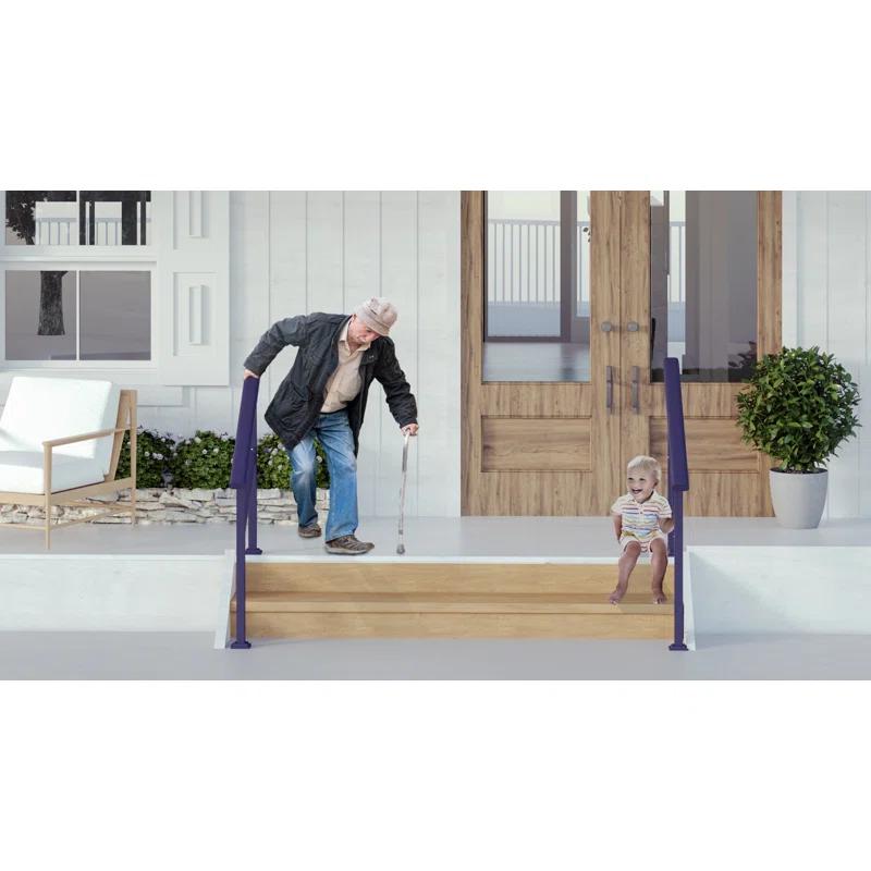CR Home Hand Rails for Outdoor Steps for Porch, Deck, & Balcony Railing