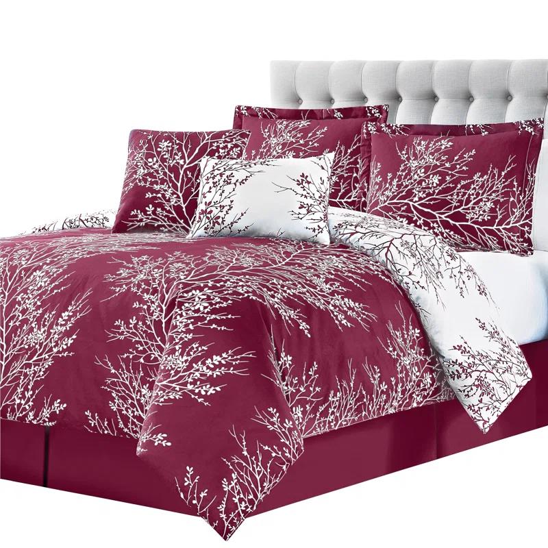 Spirit Linen 6-Piece Foliage Reversible Comforter Set