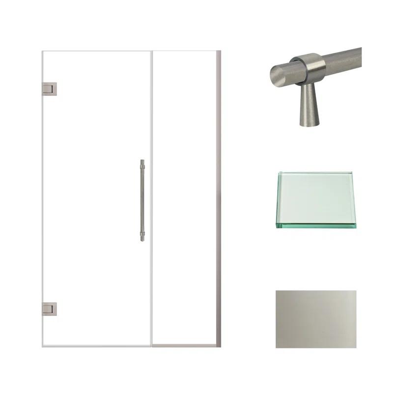 Transolid Elizabeth 46-in W x 76-in H Hinged Shower Door with Clear Glass