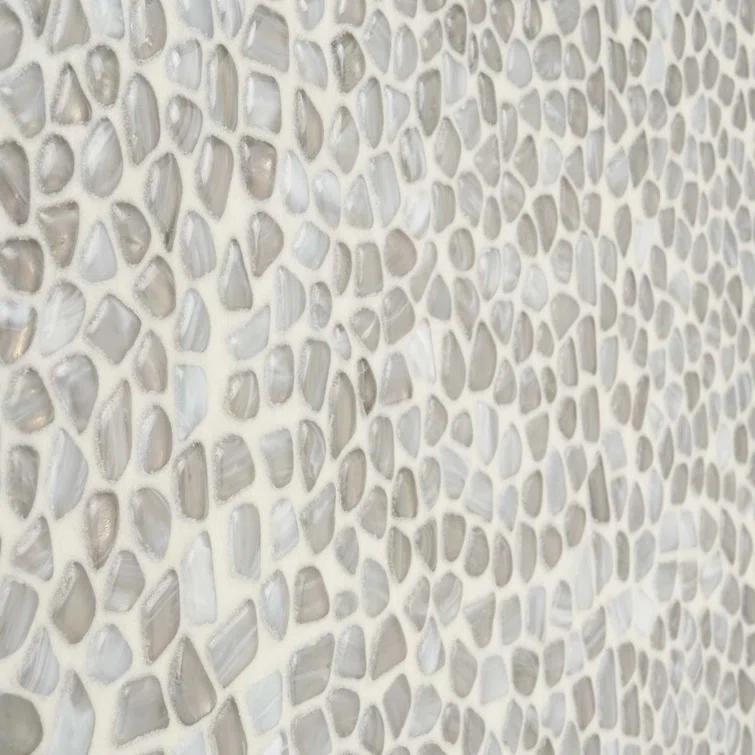 Fractal Pebble 11.88 in. x 11.88 in. Polished Glass Wall Mosaic Tile (0.98 Sq. Ft. / Each)