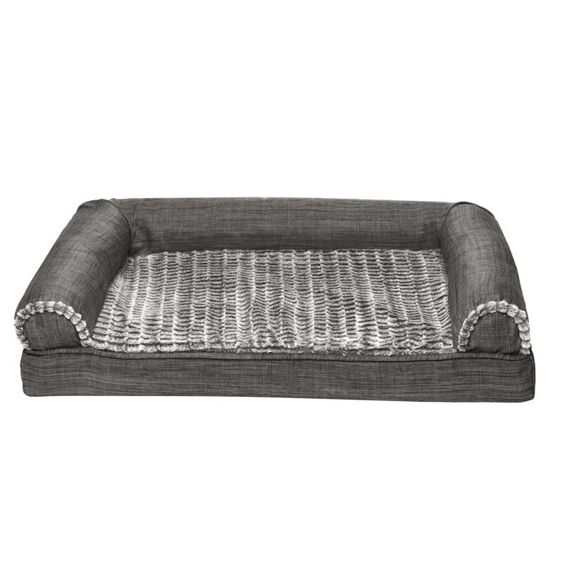 FurHaven Luxe Fur & Performance Linen Sofa Bed