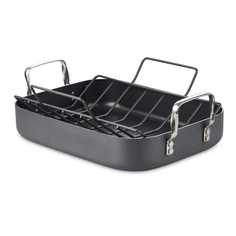 Cooks Standard Cooks Standard 18'' Non-Stick Hard-Anodized Aluminum Roasting Pan with Rack