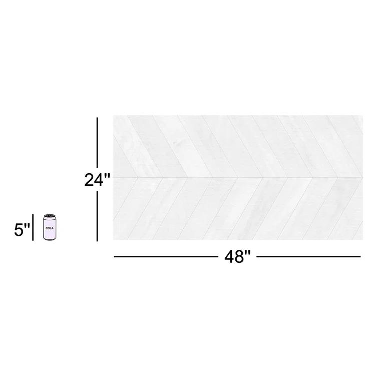 Auburn Chevron 24 in. x 48 in. Matte Porcelain Floor and Wall Tile (15.49 Sq. Ft. / Case)