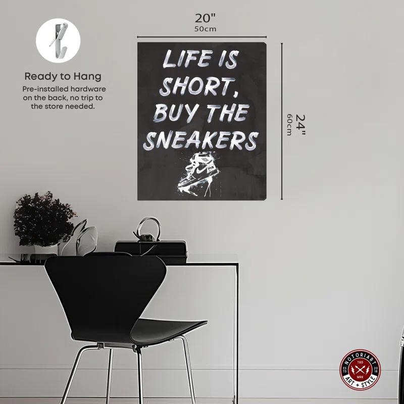 Notori Art Notoriart Buy The Sneakers Framed Sneaker 1 Piece Canvas Wall Art