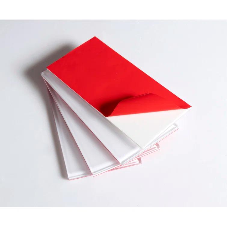 WS Tiles® 3'' W x 6'' L Glass Peel and Stick Subway Tile