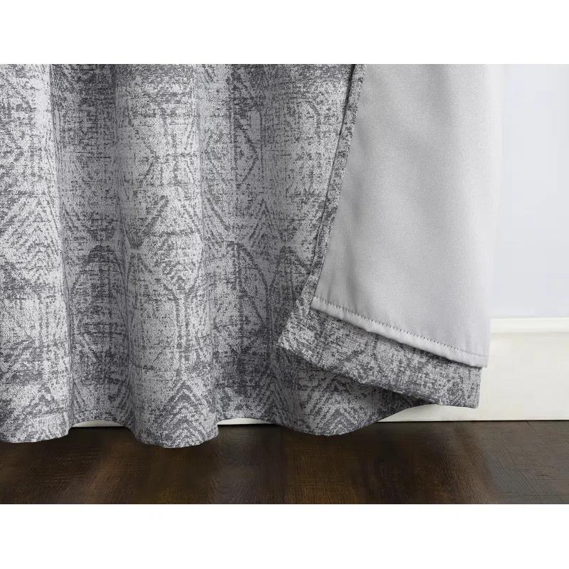 Distressed Global Blackout Lined Grommet Curtain Panel