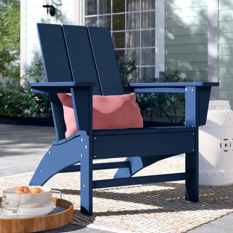 Modern Adirondack High-Density Polyethylene (HDPE) Outdoor Adirondack Chair