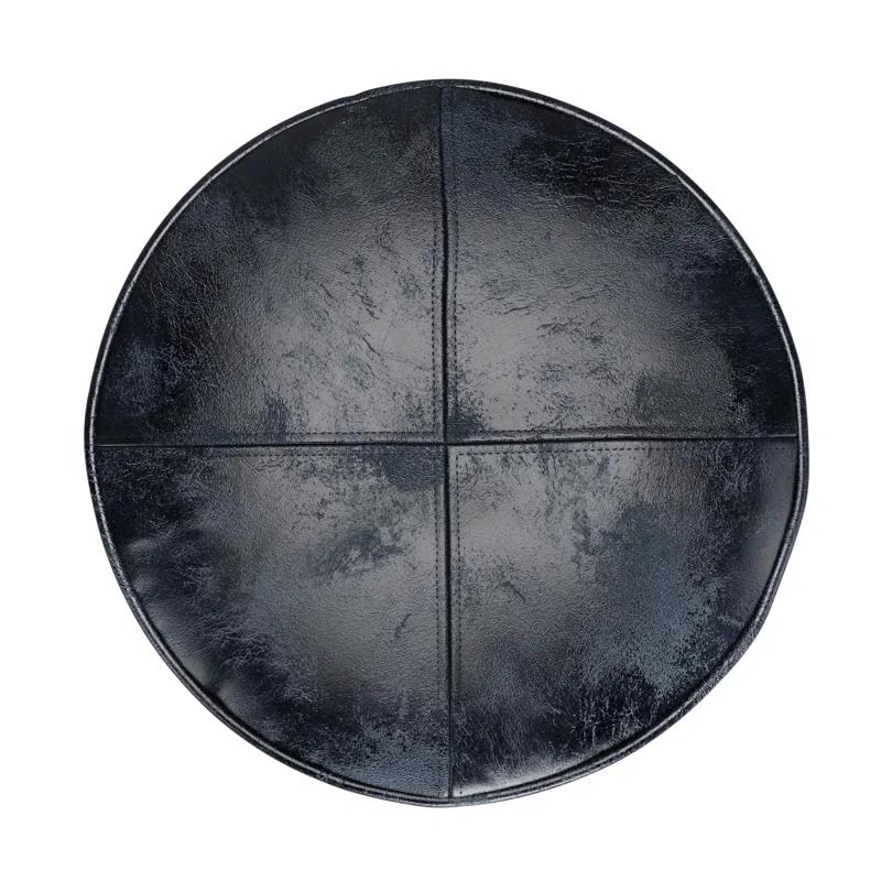 Simpli Home Connor 18"W Round Pouf