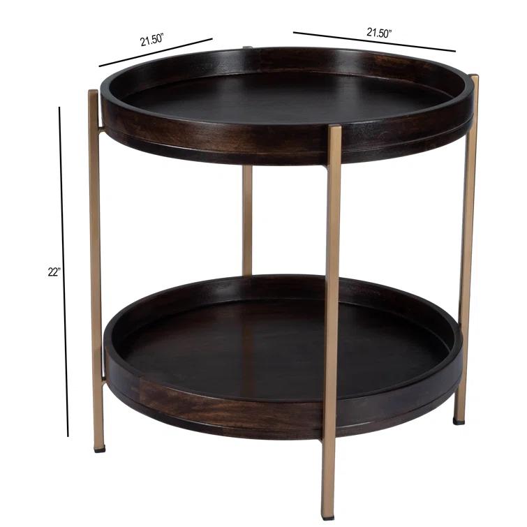 Butler Specialty Damirra Wood And Metal Accent Table In Brown