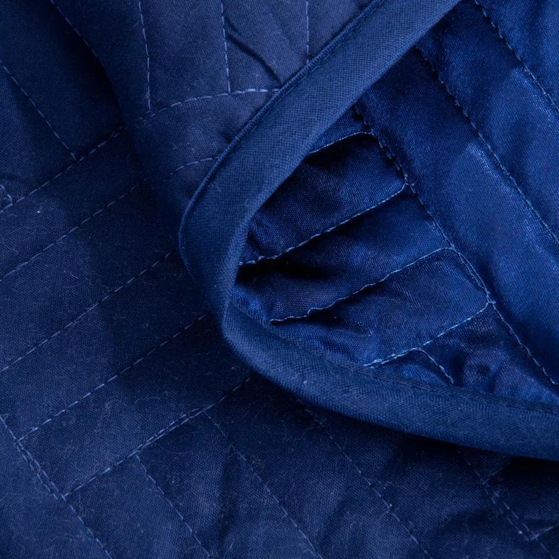 NTBAY 3 Pieces Quilt Set, Silk Satin Geometric Pattern Quilted Coverlet Set (1 Quilt, 2 Pillow Shams) - NTBAY