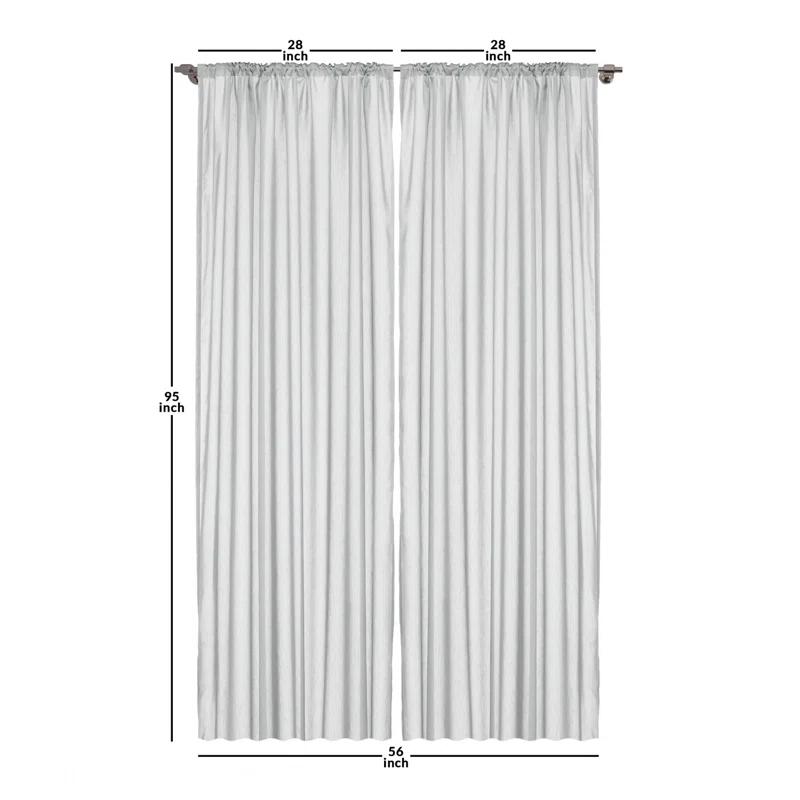 Microfiber Floral Semi-Sheer Rod Pocket Curtain Panels (Set of 2)