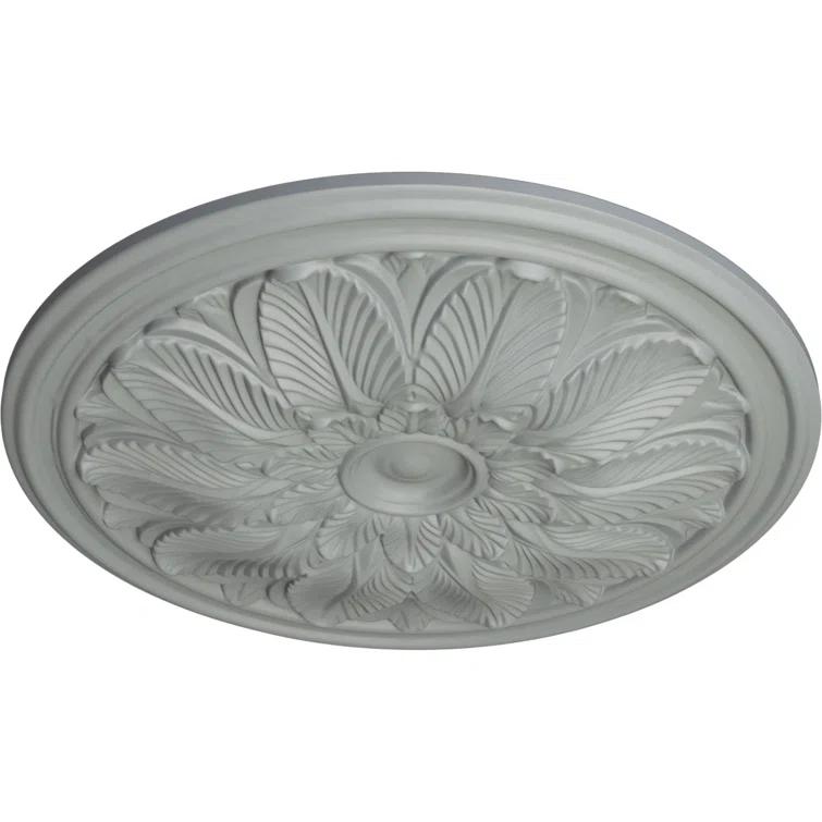 Ekena Millwork Endurathane Alexa Ceiling Medallion, 30 3/4"W x 21/14"H x 3 7/8"ID x 1 5/8"P (Fits Canopies up to 5 5/8"), Hand-Painted Pharaohs Gold Finish CM22BO