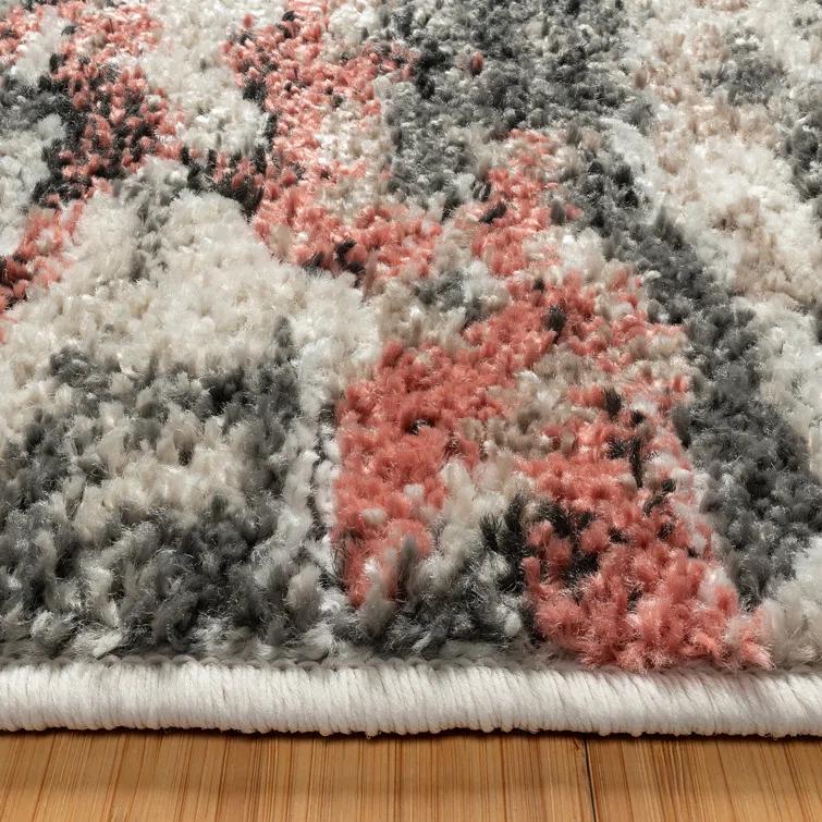 Bungalow Rose Maia Emne Modern Abstract Ivory Multi Polypropylene Area Rug