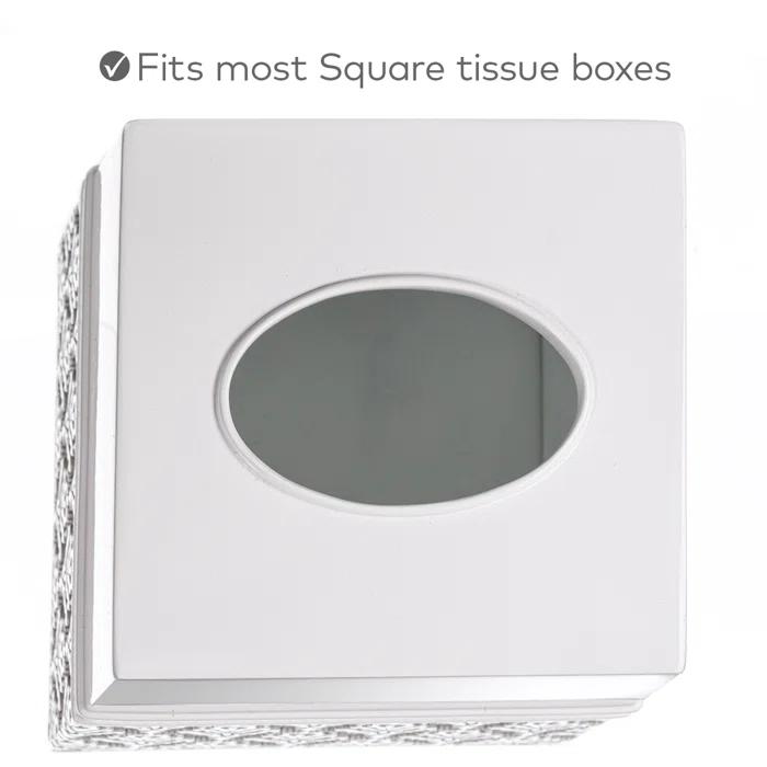 Creative Scents Mirror Damask Tissue Box Cover