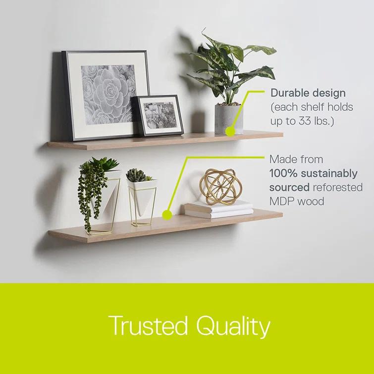 Delta Design 2 Piece Wall Shelf Set (Set of 2)