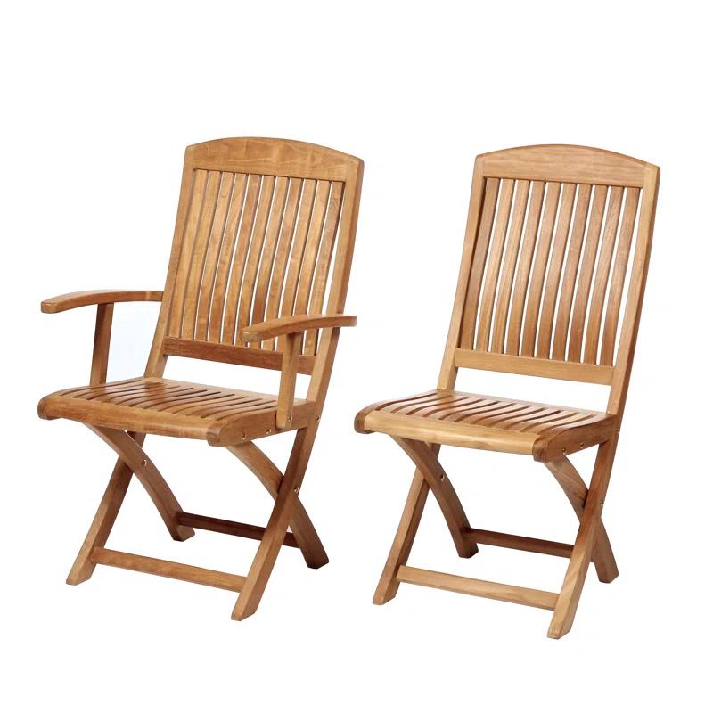 ARB Teak & Specialties Venue Solid Wood Patio Folding Chair Folding Chair