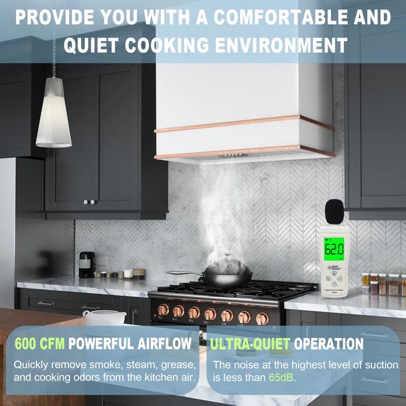 Akicon Akicon 36" Stainless Steel 600 CFM Ducted (Vented) Wall Mounted Required Range Hood
