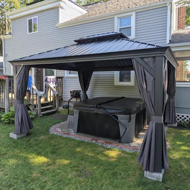 Purple Leaf Metal Patio Gazebo