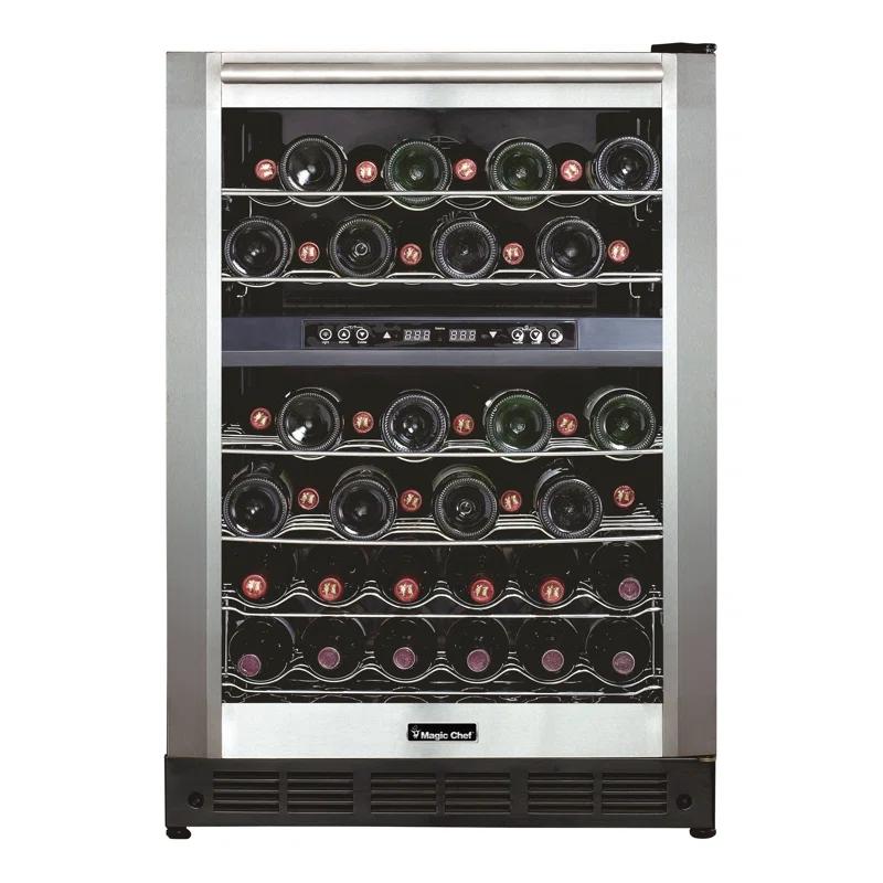 Magic Chef Magic Chef Dual Zone 23.4'' 44 Bottle with Reversible Door