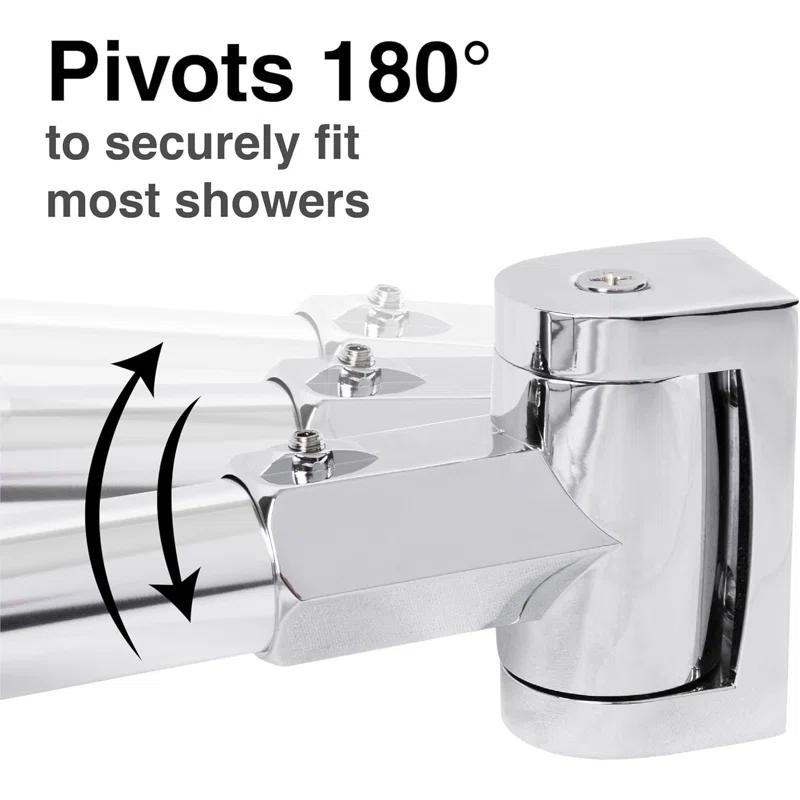 VOMGEB1 Double Curved Shower Rod, Durable Metal Construction