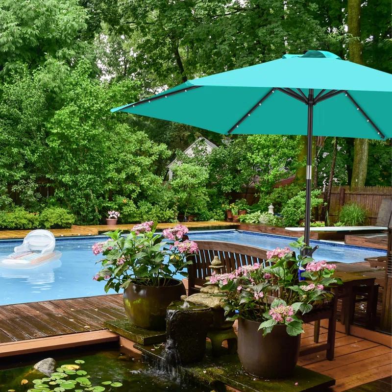 90'' Lighted Tilt Market Umbrella