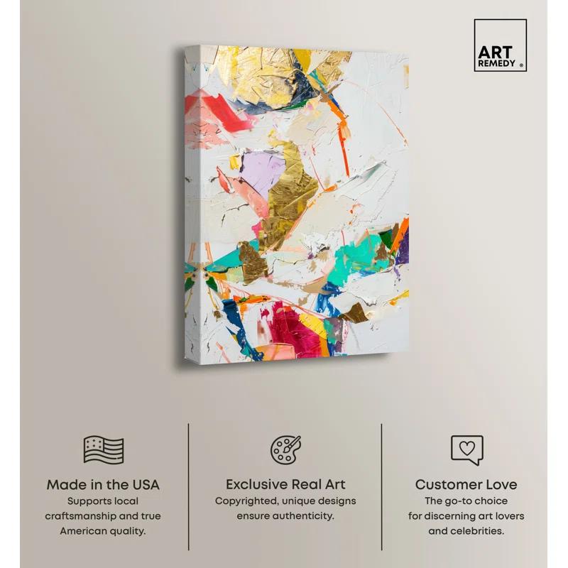 Art Remedy Bright Prism Minimalist Collage Style Wall Art by Art Remedy