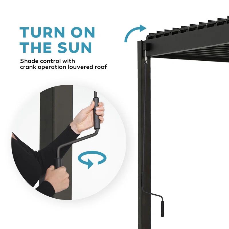 Mirador 80/88S Metal Frame Pergola with Adjustable Louvered Roof