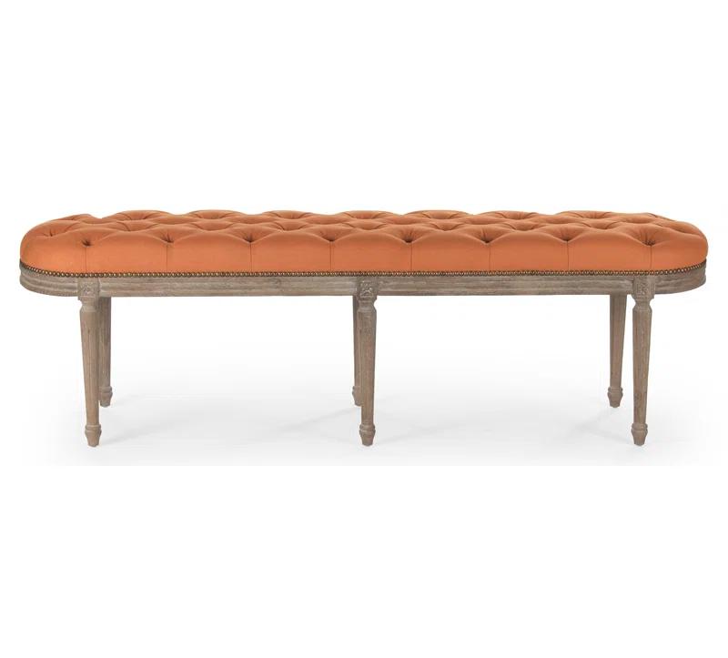 Michel Linen Upholstered Bench