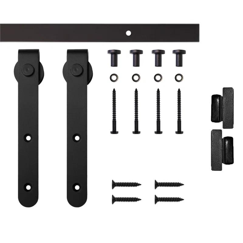 Quiet Glide Hook Mini Standard Single Track Barn Door Hardware Kit (Door Not Included)