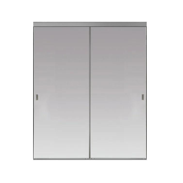 Custom Door and Mirror Solid + Manufactured Wood Mirrored Sliding Closet Doors