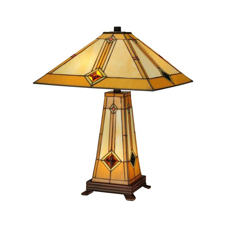 Meyda Lighting Diamond Mission Glass Table Lamp