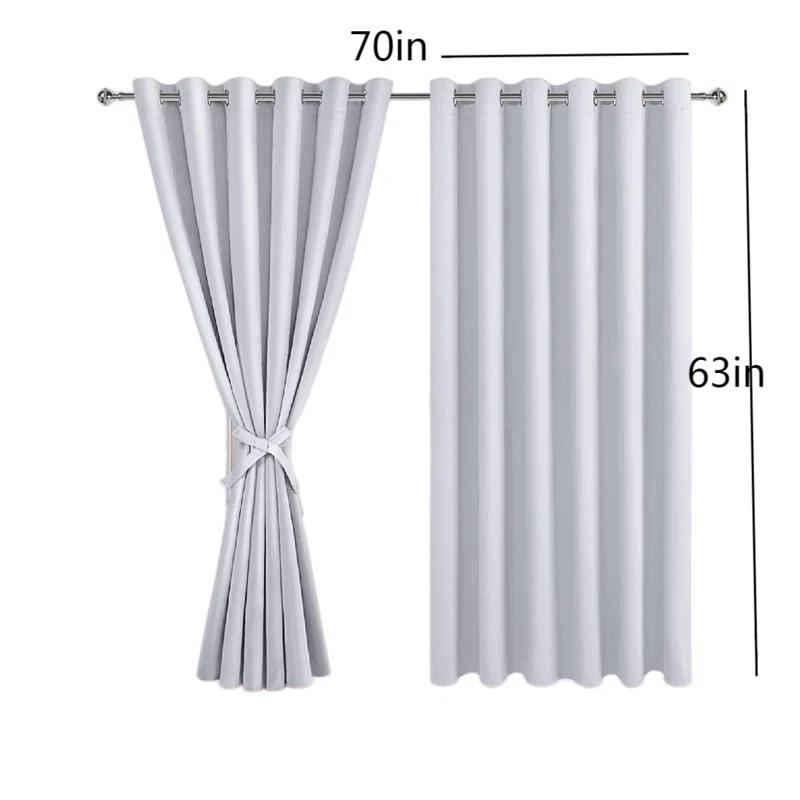 Eider & Ivory™ Tarrants Polyester Room Darkening Curtain Pair (Set of 2)
