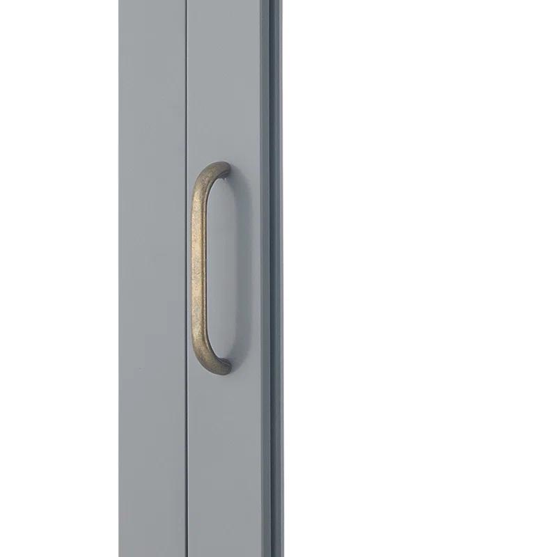 Greyleigh™ Church Strett Removable Wall Medicine Cabinet with Mirrored Door and Adjustable Shelf, Gray Modern Storage for Bathrooms