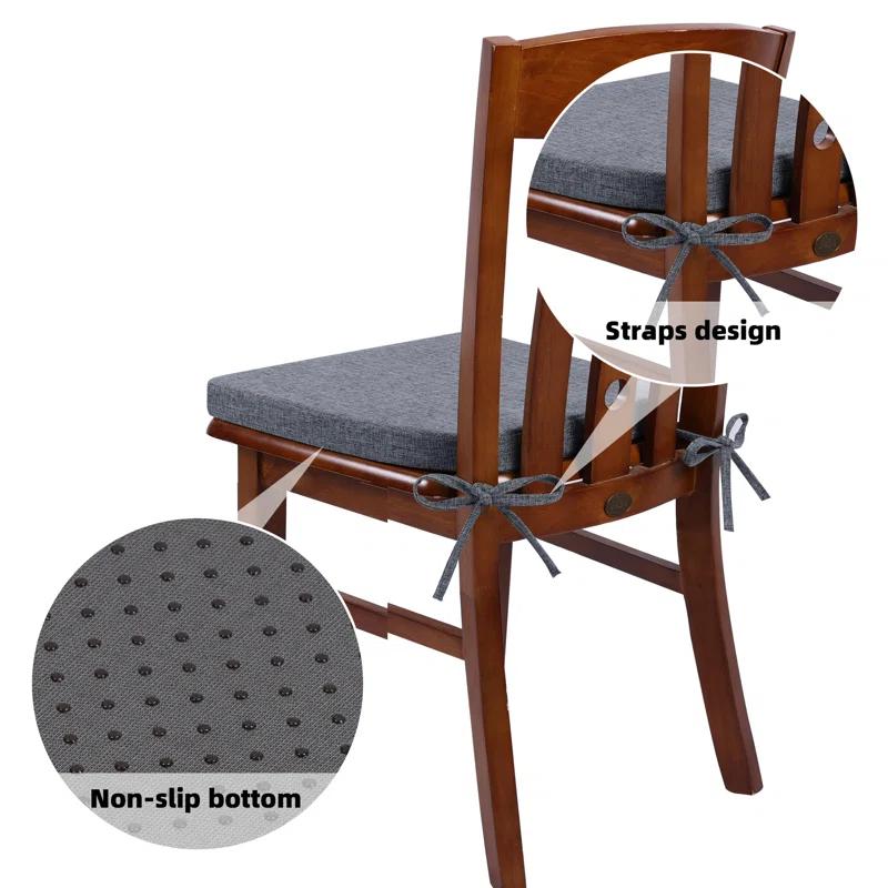 Indoor 1.5'' Dining Chair Chair Pad (Set of 4)