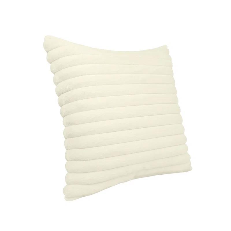 Furry Faux Fur Reversible Throw Pillow