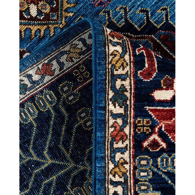 Solo Rugs One-of-a-Kind Rectangle 8' X 10'3" Wool Area Rug Light Blue/Red/Brown/Navy