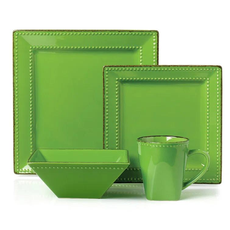 Lorren Home Trends 16 Piece Stoneware Dinnerware Set - Service for 4