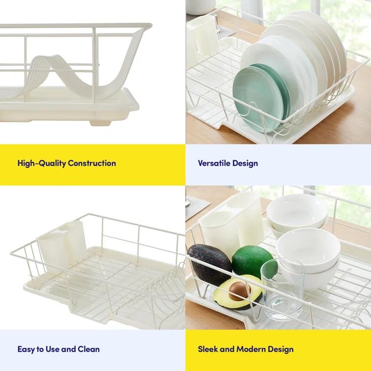 Sweet Home Collection 3-Piece Countertop Dish Rack