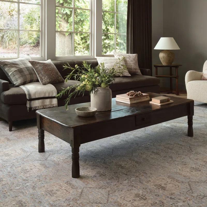 Zuma Rug by Amber Lewis x Loloi - Silver and Multicolor / 5'3" Round