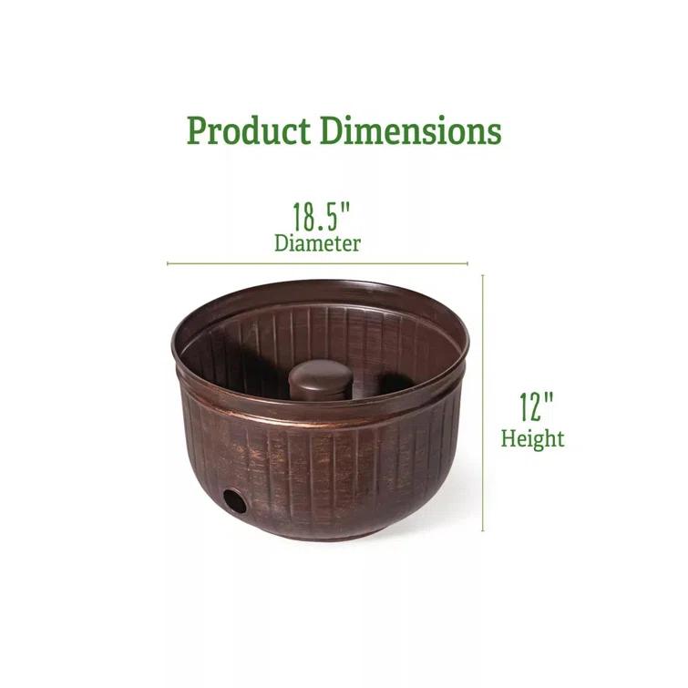 Gardener's Supply Company Brushed Bronze Garden Hose Pot