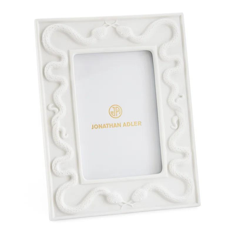 Jonathan Adler Eden White Ceramic Picture Frame