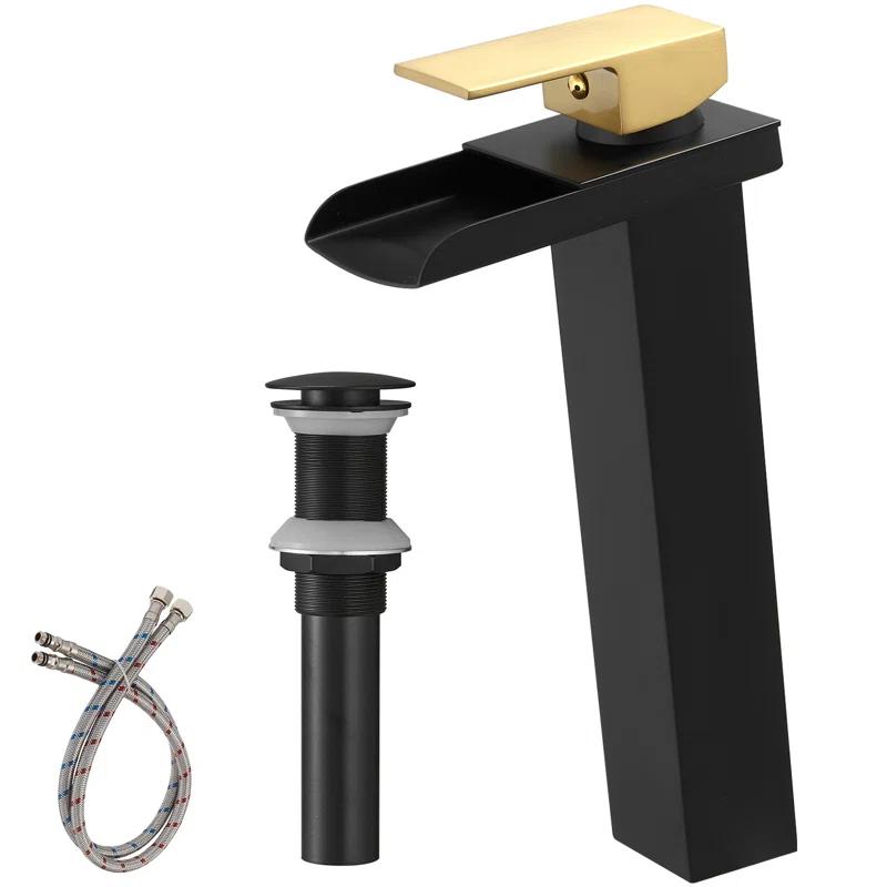 VIBRANTBATH 6009H-GBK Vessel Sink Faucet Single-handle Bathroom Faucet with Drain Assembly